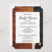 Brown Black Southwest Cowgirl Cowhide Einladung (Vorderseite)