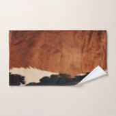 Brown Black Southwest Imitats Cowhide Badhandtuch Set (Handtuch)