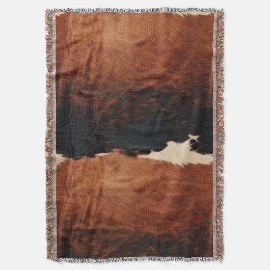 Brown Black Southwest Imitats Cowhide Decke (Vorderseite Vertikal)