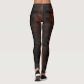 Brown Black Southwest Imitats Cowhide Leggings (Rückseite)