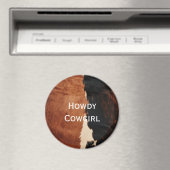Brown Black Southwest Imitats Cowhide Magnet (In Situ (Geschirrspüler))