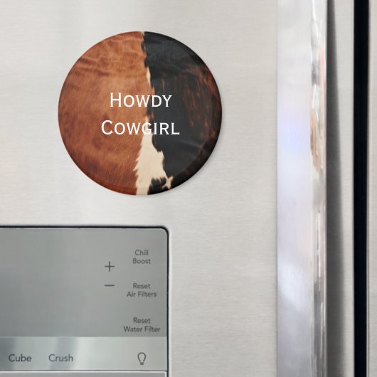 Brown Black Southwest Imitats Cowhide Magnet (In Situ (Kühlschrank))