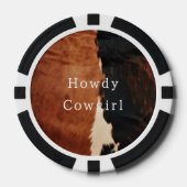 Brown Black Southwest Imitats Cowhide Pokerchips (Vorderseite)