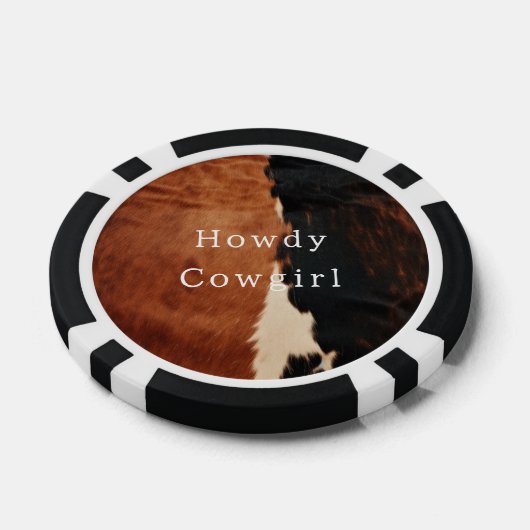Brown Black Southwest Imitats Cowhide Pokerchips (Einzeln)