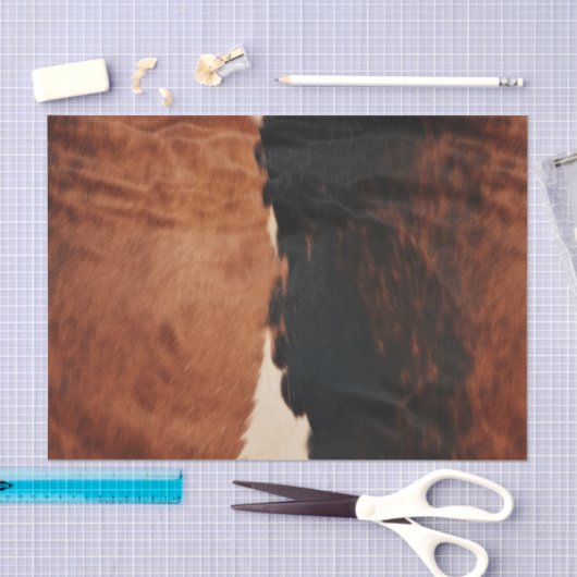 Brown Black Southwest Imitats Cowhide Seidenpapier (Handwerk)