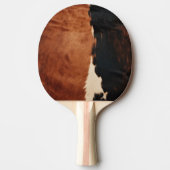 Brown Black Southwest Imitats Cowhide Tischtennis Schläger (Vorderseite)