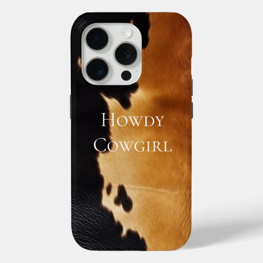 Brown Black Südwest Cowhide Case-Mate iPhone Hülle (Rückseite)
