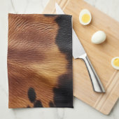 Brown Black Südwest Cowhide Geschirrtuch (Viertel Falte)