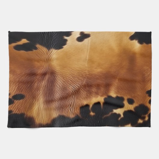 Brown Black Südwest Cowhide Geschirrtuch (Horizontal)