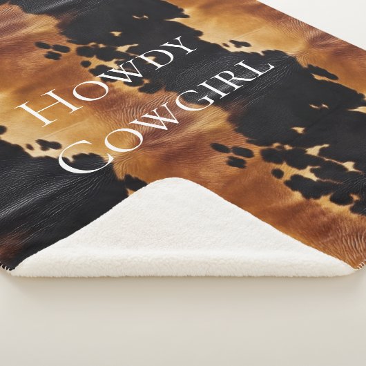 Brown Black Südwest Cowhide Sherpadecke (3/4)