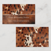 Brown Black Südwest Cowhide Visitenkarte (Vorne/Hinten)