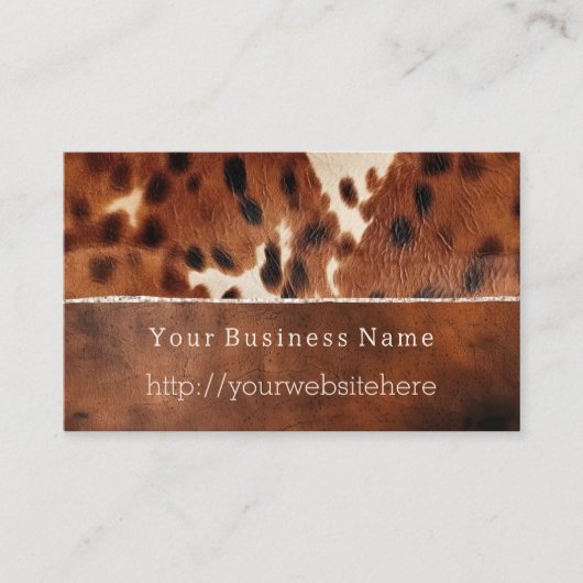 Brown Black Südwest Cowhide Visitenkarte (Vorderseite)