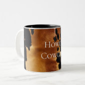 Brown Black Südwest Cowhide Zweifarbige Tasse (Vorderseite Links)