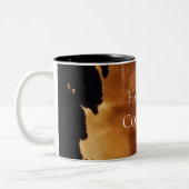 Brown Black Südwest Cowhide Zweifarbige Tasse (Links)