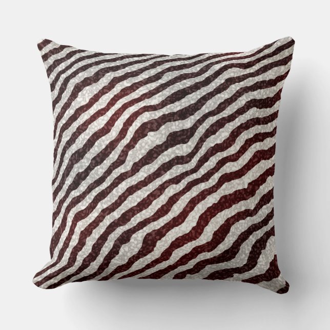 Brown Black Zebra Kissen (Vorderseite)