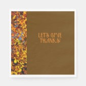 Brown Blätter Dinner Happy Danke Serviette (Vorderseite)