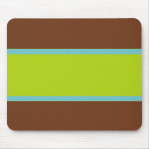 Brown-, Blauer u. Limonergrüner Entwurf 2 Mousepa Mousepad