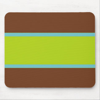 Brown-, Blauer u. Limonergrüner Entwurf 2 Mousepad