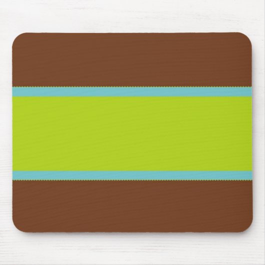 Brown-, Blauer u. Limonergrüner Entwurf 2 Mousepad (Vorne)
