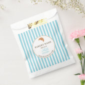 Brown Blue Bakery Logo Product Packaging Bag Geschenktütchen (Versiegelt)