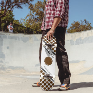 Brown Blume Ribbon von Kenneth Yoncich Skateboard