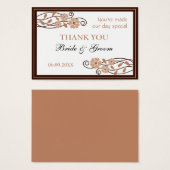 Brown Blume Vielen Dank Gastgeschenk Hochzeit Gesc (Vorne & Hinten)