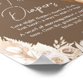 Brown Boho Bären Ballon Spate Night Diapers Poster (Ecke)