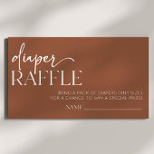 Brown Boho Bohemisch Baby Dusche Windeln Raffle Begleitkarte