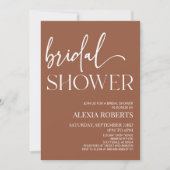 Brown Boho Bohemisch Brautparty Einladung (Vorderseite)