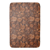 Brown Boho Floral Badematte (Vorderseite Vertikal)