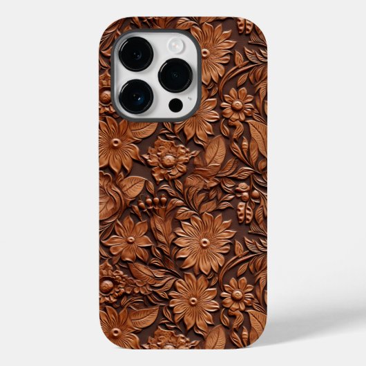 Brown Boho Floral Case-Mate iPhone Hülle (Rückseite)