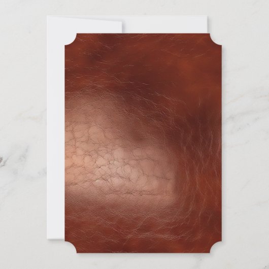 Brown Boho Floral Einladung (Rückseite)