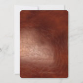 Brown Boho Floral Einladung (Rückseite)