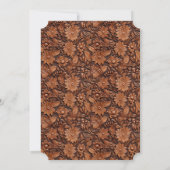 Brown Boho Floral Einladung (Rückseite)