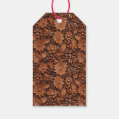 Brown Boho Floral Geschenkanhänger (Rückseite)