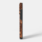 Brown Boho Floral iPhone Hülle (Linke Seite)