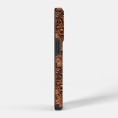 Brown Boho Floral iPhone Hülle (Rechte Seite)