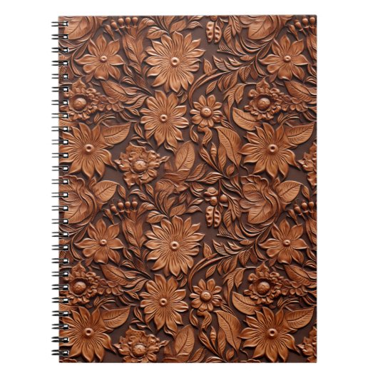 Brown Boho Floral Notizblock (Vorderseite)
