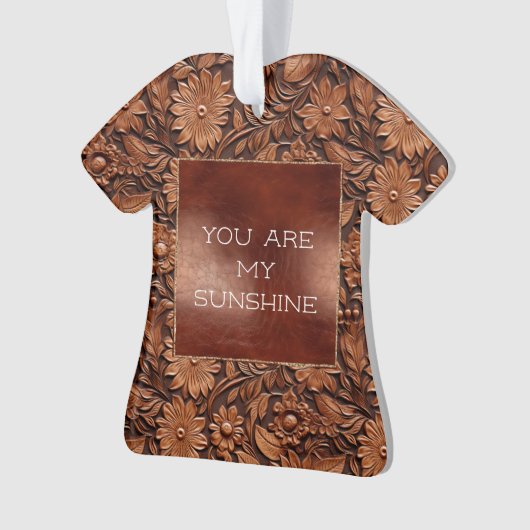 Brown Boho Floral Ornament (Vorderseite)