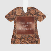 Brown Boho Floral Ornament (Vorderseite)