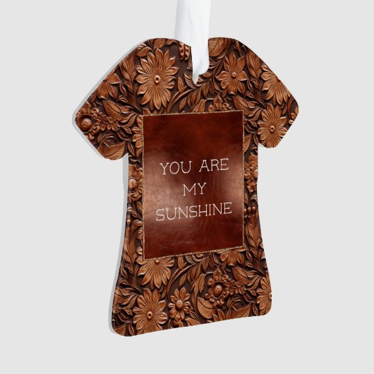 Brown Boho Floral Ornament (Vorderseite)