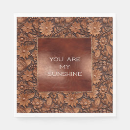 Brown Boho Floral Serviette