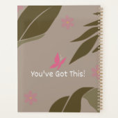 Brown Boho Frau planen Planer (Rückseite)