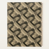 Brown Boho Geometric Abstrac Customizable Planer (Rückseite)