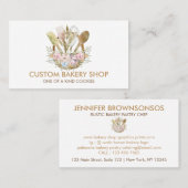 Brown Boho Kochen Blume Rustikales Bäckereien Visitenkarte (Vorne/Hinten)