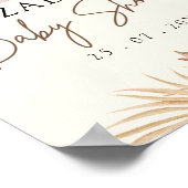 Brown Boho Rainbow Baby Shower Party Poster (Ecke)