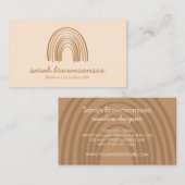 Brown Boho Rainbow Kinderzimmer Visitenkarte (Vorne/Hinten)