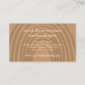 Brown Boho Rainbow Kinderzimmer Visitenkarte (Rückseite)