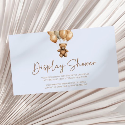 Brown Boho Teddy Bear Babydusche Begleitkarte