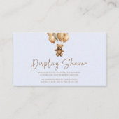 Brown Boho Teddy Bear Babydusche Begleitkarte (Vorderseite)